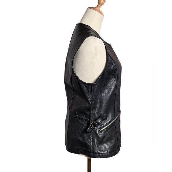 Wilsons Leather Black Vest - Picture 4 of 8